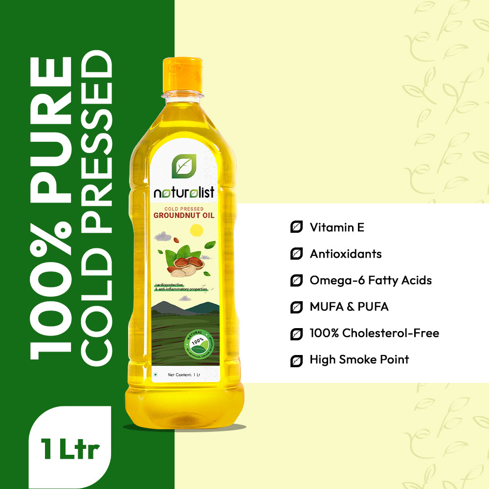 Ground Nut Oil (1 Liter) (Cold Pressed Oil)